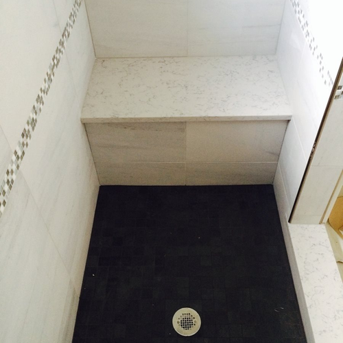 Tile installation from Flooring Source in the Auburn, MA area