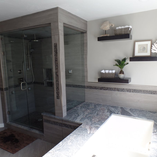Tile installation from Flooring Source in the Auburn, MA area